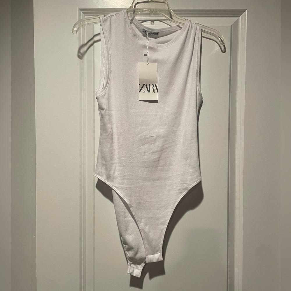 White Zara Bodysuit Medium